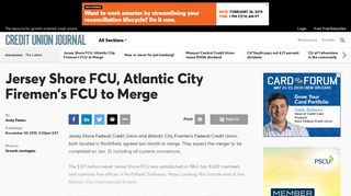 Jersey Shore FCU, Atlantic City Firemen's FCU to Merge | Credit ...