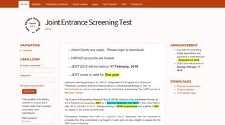 Joint Entrance Screening Test