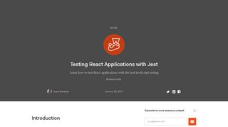 Testing React Applications with Jest - Auth0