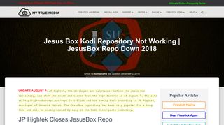 Jesus Box Repo Down | JesusBox Kodi Repository Not Working