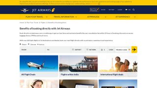 Book Flight Tickets Online - Jet Airways