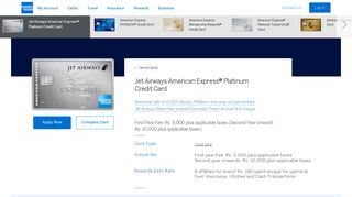 Jet Airways Platinum Credit Card | American Express India