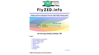 Jet Airways (India) Limited | Find flight listing option at FlyZED | ID ...