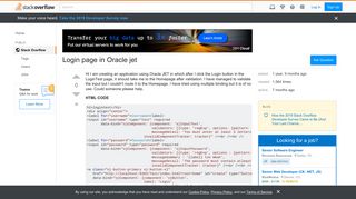 Login page in Oracle jet - Stack Overflow