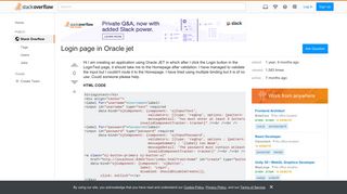 javascript - Login page in Oracle jet - Stack Overflow