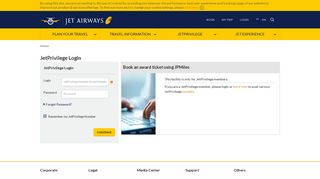 JetPrivilege Login at Jetairways.com