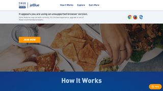 TrueBlue Dining: Earn points for dining