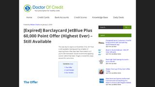 [Expired] Barclaycard JetBlue Plus 60,000 Point Offer (Highest Ever ...