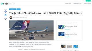 The Jetblue Plus Card Now Has a 60,000 Point Sign-Up Bonus | Birch ...