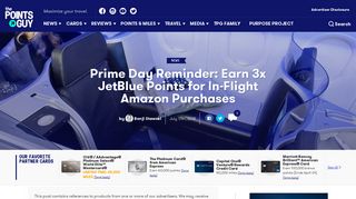 Amazon Reminder: Earn 3x JetBlue Points In-Flight Purchases