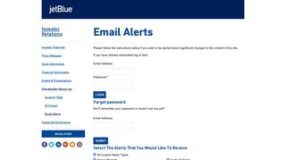 JetBlue | Email Alerts