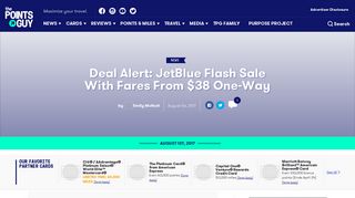 Deal Alert: JetBlue Flash Sale With Fares From $38 One-Way