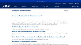 JetBlue | Amazon/Fly-Fi Terms and Conditions