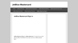 JetBlue Mastercard Sign in – JetBlue Mastercard