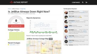 JetBlue Airways Down? Service Status, Map, Problems History ...
