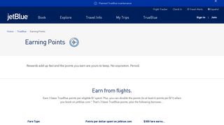 Earning Points | JetBlue