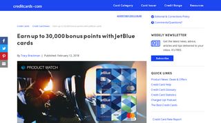 Earn up to 30,000 bonus points with JetBlue cards - CreditCards.com