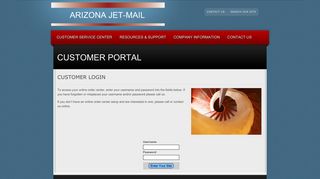 Arizona Jet-Mail : Customer Portal : Customer Login