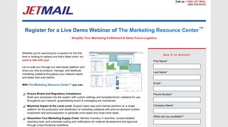 Register for a Live Demo Webinar | The Marketing Resource ... - Jet Mail