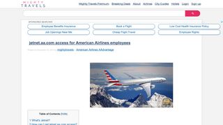jetnet.aa.com access for American Airlines employees | MightyTravels