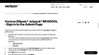 Verizon Ellipsis Jetpack MHS900L - Sign in to the Admin Page ...