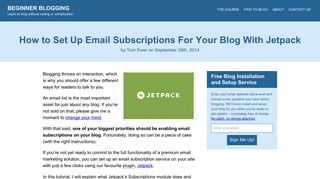 How to Set Up Email Subscriptions For Your Blog With Jetpack