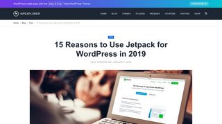 15 Reasons to Use Jetpack for WordPress in 2019 - WPExplorer