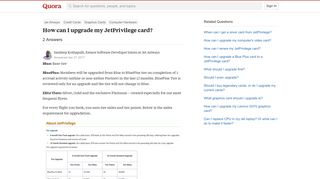 How to upgrade my JetPrivilege card - Quora