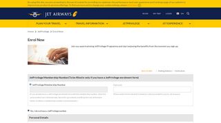 Enrolment Form - JetPrivilege, Enrol Now - Jet Airways