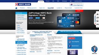 JetPrivilege HDFC Bank World - The Best Airline Co-Brand Card by ...