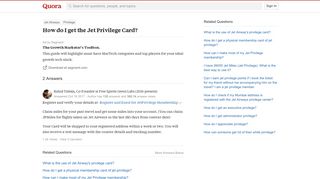 How to get the Jet Privilege Card - Quora