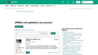 JPMiles not updated in my account - TripAdvisor Support Forum