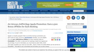 Jet Airways JetPrivilege Agoda Promotion: Earn 2,500 Bonus JPMiles ...