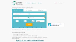 Jetradar Affiliate Program. Travel CPA affiliate program - flights, hotels ...