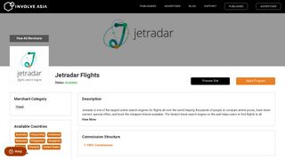 Jetradar Flights Affiliate Program | Involve Asia