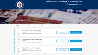 Winnipeg Jets Tickets 2018-19 | NHL Official Ticket Exchange