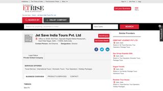 Jet Save India Tours Pvt. Ltd, in Delhi, India is a top company in ...