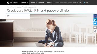 Credit Card PIN & Passwords | Help & Advice | Macquarie