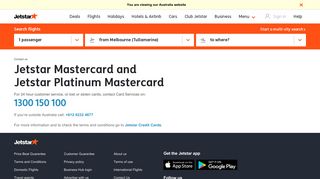 Contact Us: Jetstar MasterCard | Jetstar