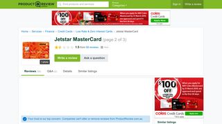 Jetstar MasterCard Reviews (page 2) - ProductReview.com.au