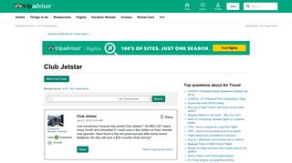 Club Jetstar - Air Travel Forum - TripAdvisor