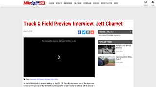 Track & Field Preview Interview: Jett Charvet | - MileSplit