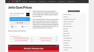 Jetts Gym Prices - Gym Membership Fees