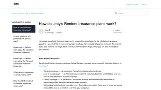 How do Jetty's Renters Insurance plans work? – Jetty