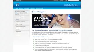 Citi Retail Services | Become a Partner | Cards & Programs | Jewelry