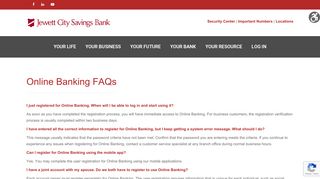 Online Banking FAQ – Jewett City Savings Bank