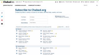 Subscribe to Chabad.org