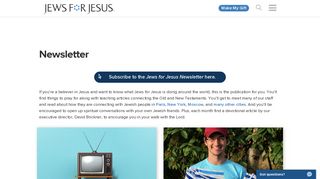Newsletter – Jews for Jesus