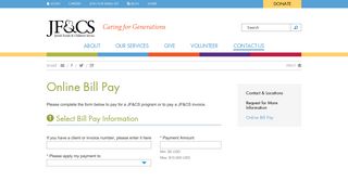 Jewish Family & Children's Service > Contact Us > Online Bill Pay