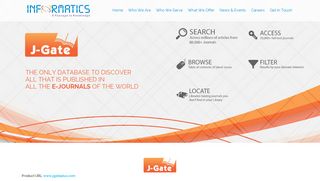 J-Gate | Informatics - Informatics Publishing Limited